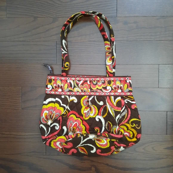 Vera Bradley Puccini Brown Patterned Tote Bag/Purse (Retired Pattern) - Picture 2 of 11